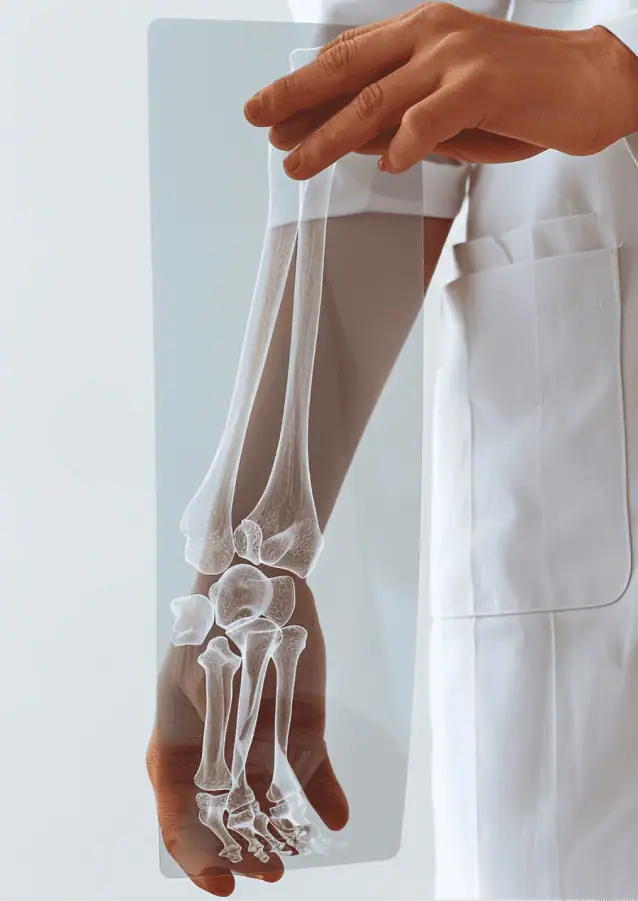 Radiografía de articulaciones y estructura ósea